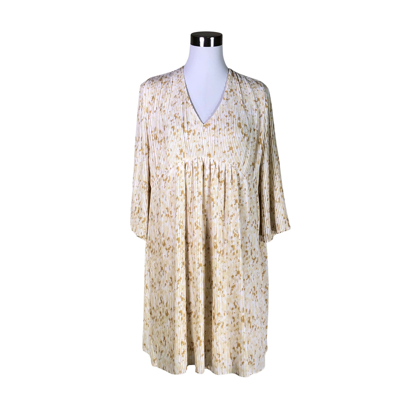 Unisex Samsoe&Samsoe - Schiffon dress, size 34 - Beige (1)