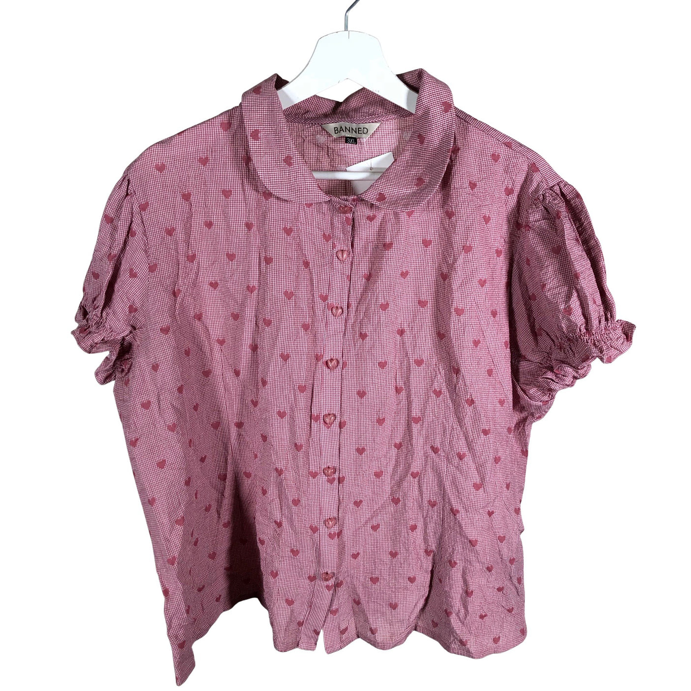 Unisex Banned Alternative - Short-sleeved blouse, size 46 - Red (1)