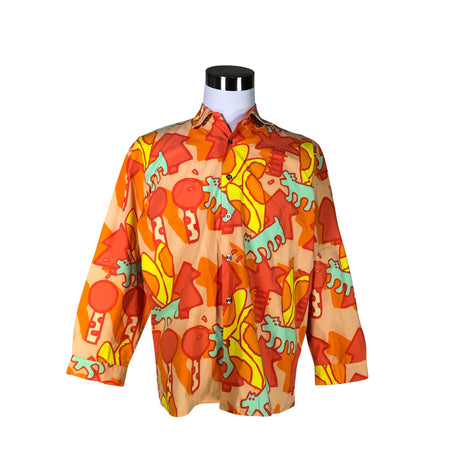 Unisex Marimekko - Collared shirt, size S - Orange ()