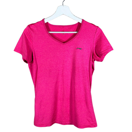 Unisex Li-ning - Sports shirt, short sleeve, size 36 - Pink ()