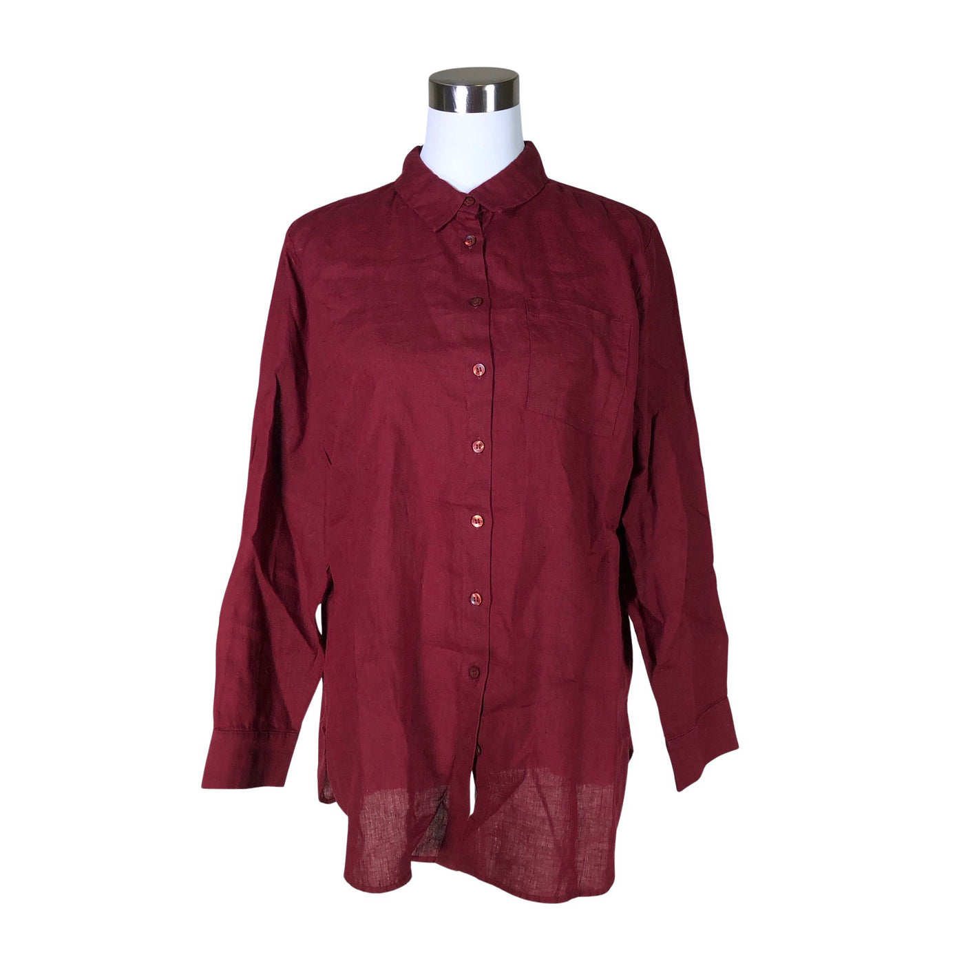 Unisex Nanso - Collared shirt, size 40 - Wine red (1)