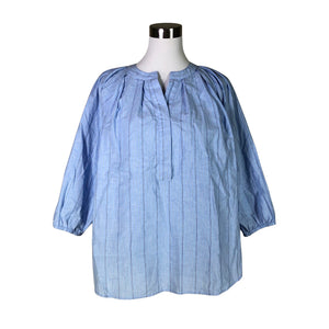 Unisex Repeat - Short-sleeved blouse, size 38 - Light blue (1)