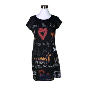 Unisex Desigual - Schiffon dress, size 40 - Black (1)