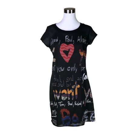 Unisex Desigual - Schiffon dress, size 40 - Black ()