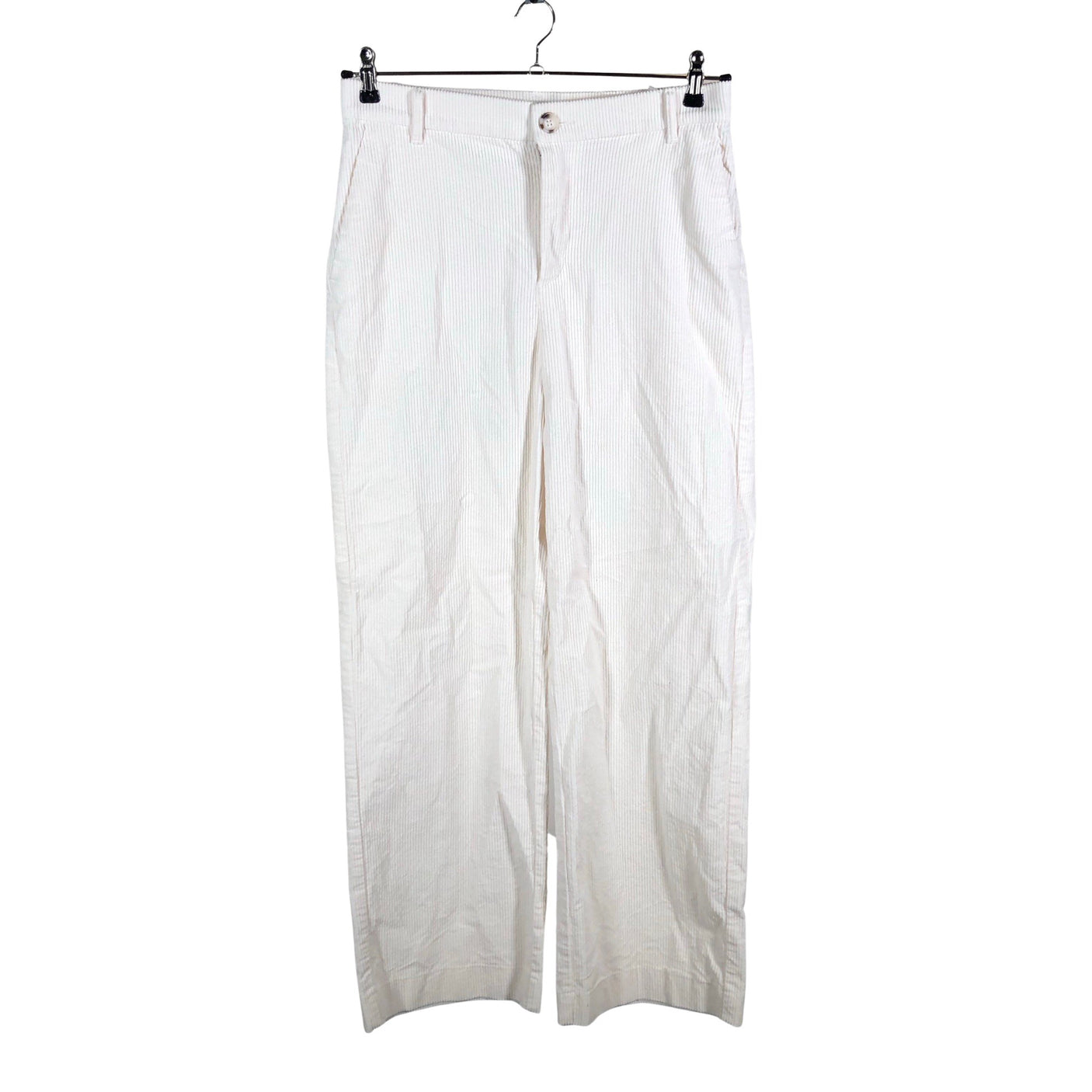 Unisex Lindex - Velvet pants, size 40 - Natural white (1)