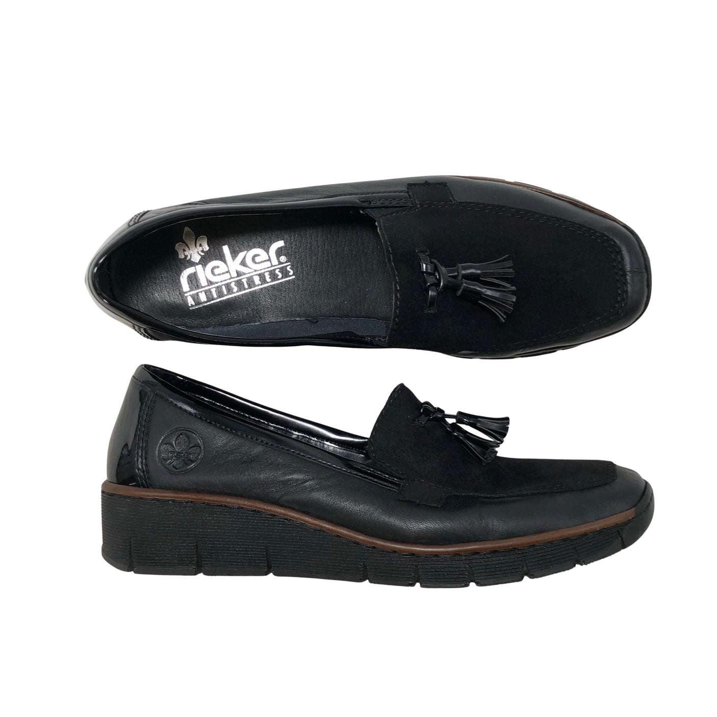 Unisex Rieker - Loafers, size 40 - Black (1)