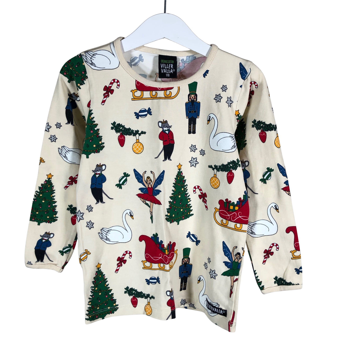 Unisex Villervalla - Tricot shirt, size 104 - 110 - Beige (1)