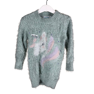 Unisex Bogi - Knit dress, size 104 - 110 - Light blue (1)