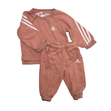 Unisex Adidas - Sweatshirt and pants set, size 62 - 68 - Light pink ()