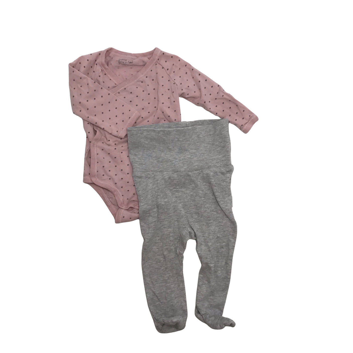 Unisex Lindex - Wrap bodysuit, size 50 - 56 - Light pink (1)