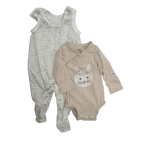 Unisex Lindex - Wrap bodysuit, size 50 - 56 - Beige ()