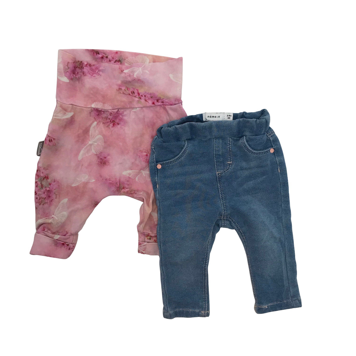 Unisex Lenne - Tricot pants, size 56 - 62 - Light pink (1)