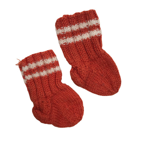 Unisex Handmade - Wool socks, size 17 - Orange ()