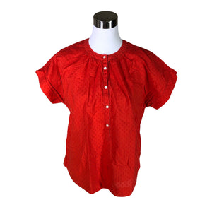 Unisex J.Crew - Short-sleeved blouse, size 38 - Red (1)