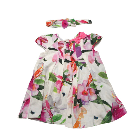 Unisex Baker by Ted Baker - Tricot dress, size 68 - 74 - White ()