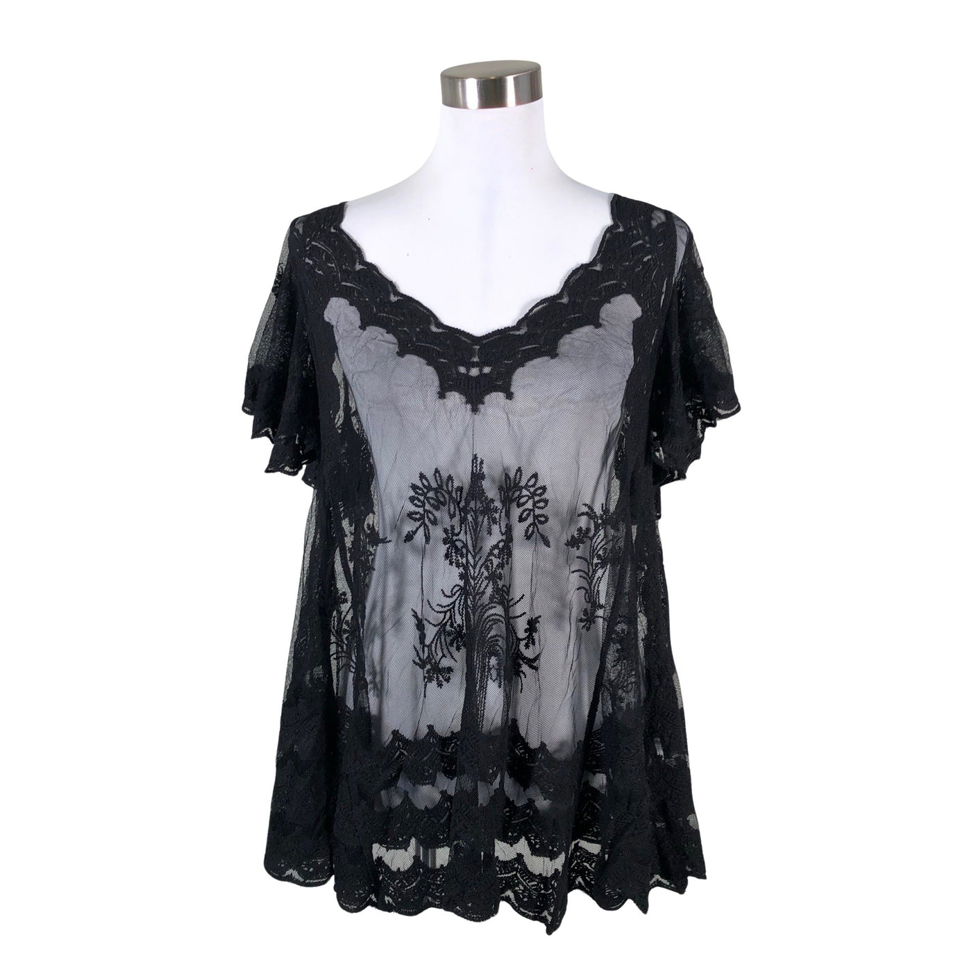 Unisex Wildflower - Short-sleeved blouse, size 36 - Black (1)