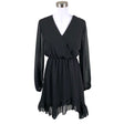 Unisex Reyon - Schiffon dress, size 38 - Black ()