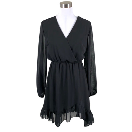 Unisex Reyon - Schiffon dress, size 38 - Black ()