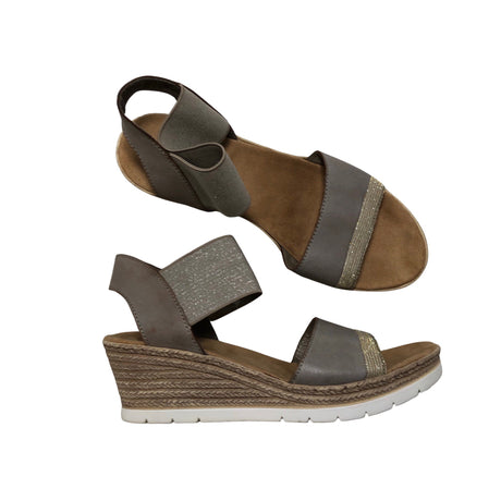 Unisex Rieker - Wedge sandals, size 38 - Gray ()