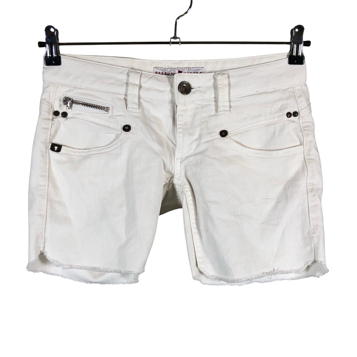 Unisex Freeman T. Porter - Denim shorts, size W27 - White (1)