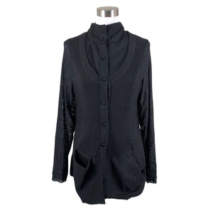 Unisex Uldahl - Cardigan, size 40 - Black (1)