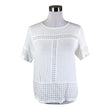 Unisex Bon'A Parte - Short-sleeved blouse, size 38 - White ()