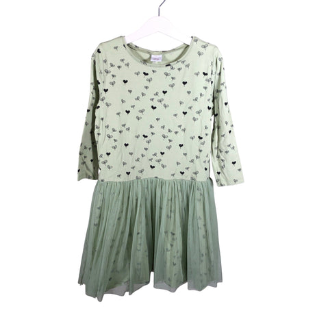 Unisex Polarn O. Pyret - Tricot dress, size 134 - 140 - Green ()