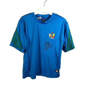 Unisex Adidas - Sports shirt, short sleeve, size 116 - 122 - Blue (1)