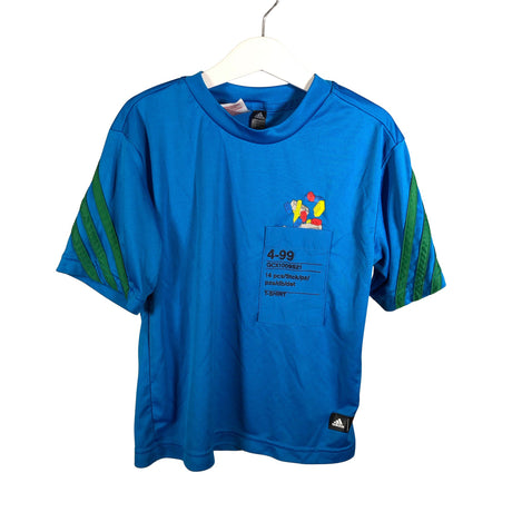 Unisex Adidas - Sports shirt, short sleeve, size 116 - 122 - Blue ()