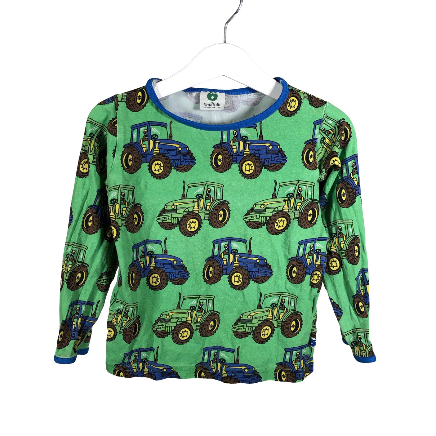 Unisex Småfolk - Tricot shirt, size 98 - 104 - Green (1)