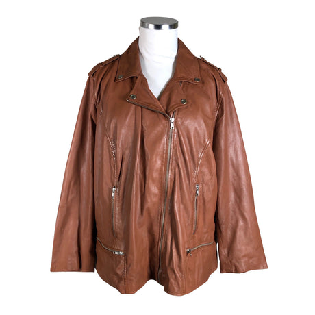 Unisex Sara Lindholm - Leather jacket, size 56 - Brown ()