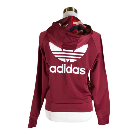 Unisex Adidas - Track jacket, size 36 - Wine red (2)