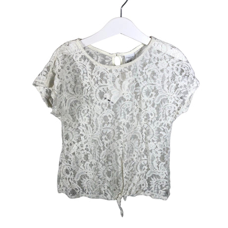 Unisex Lindex - Short-sleeved blouse, size 122 - 128 - White ()