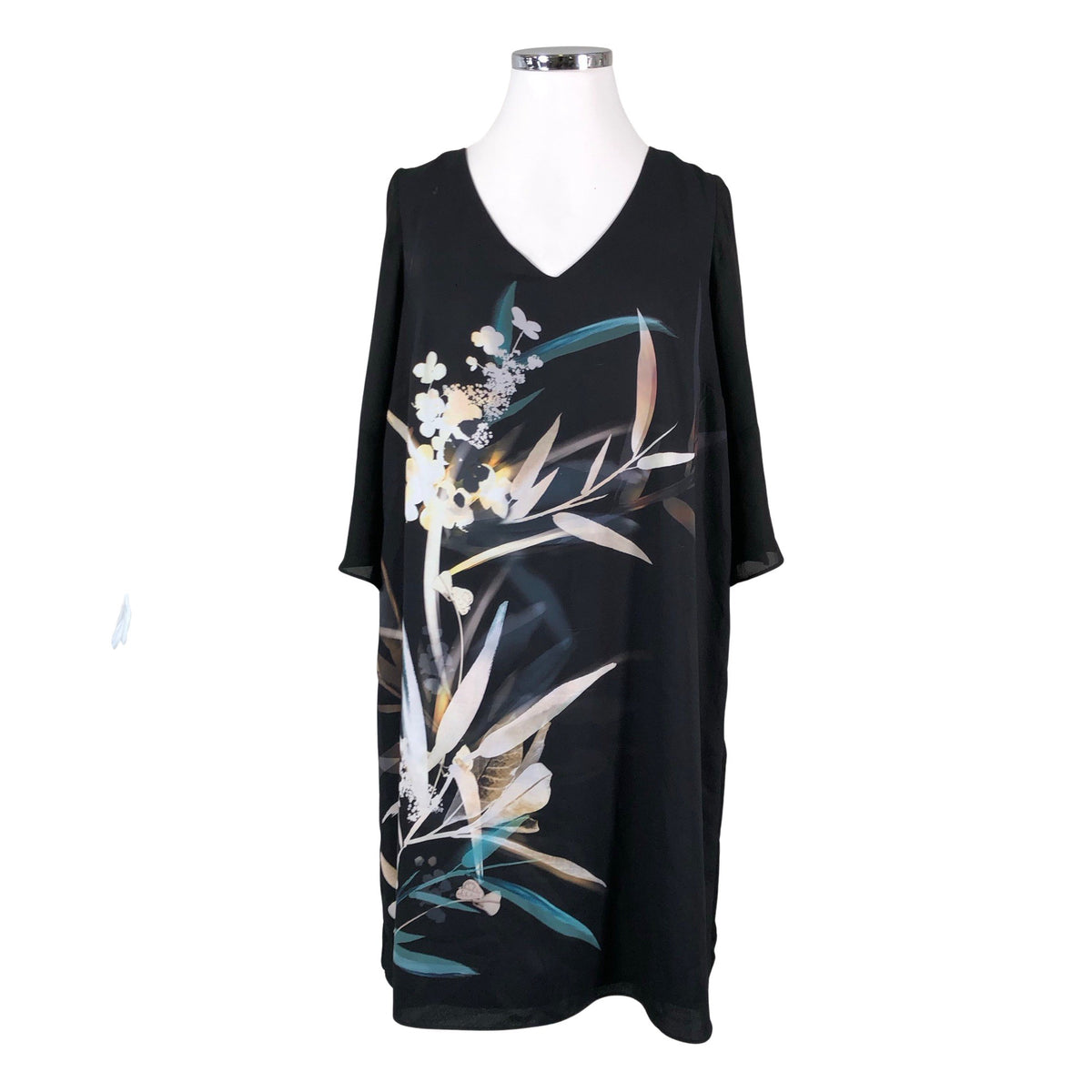Unisex Live Unlimited - Schiffon dress, size 46 - Black (1)