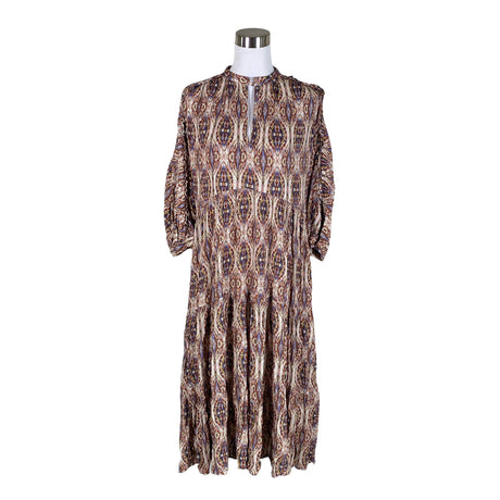Unisex Massimo Dutti - Schiffon dress, size 38 - Brown ()