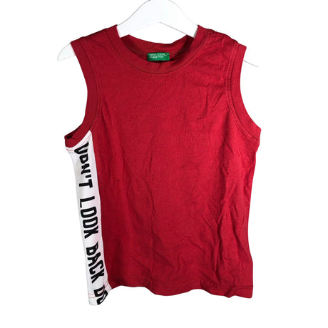 Unisex Benetton - Sleeveless shirt, size 116 - 122 - Red ()