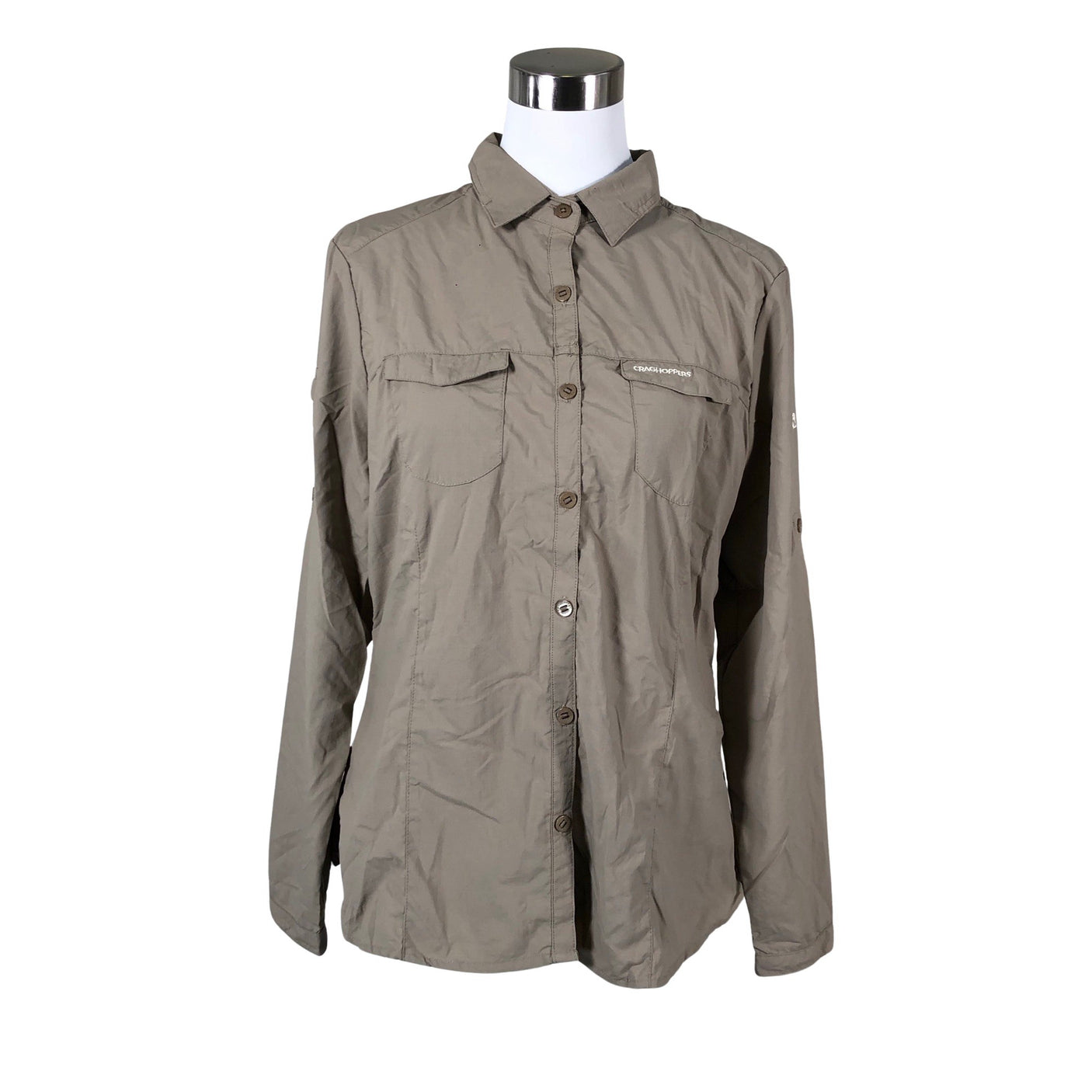 Unisex Craghoppers - Sports shirt, long sleeve, size 40 - Brown (1)