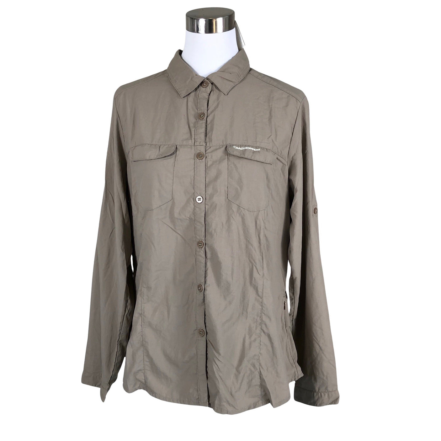 Unisex Craghoppers - Sports shirt, long sleeve, size 40 - Brown (1)