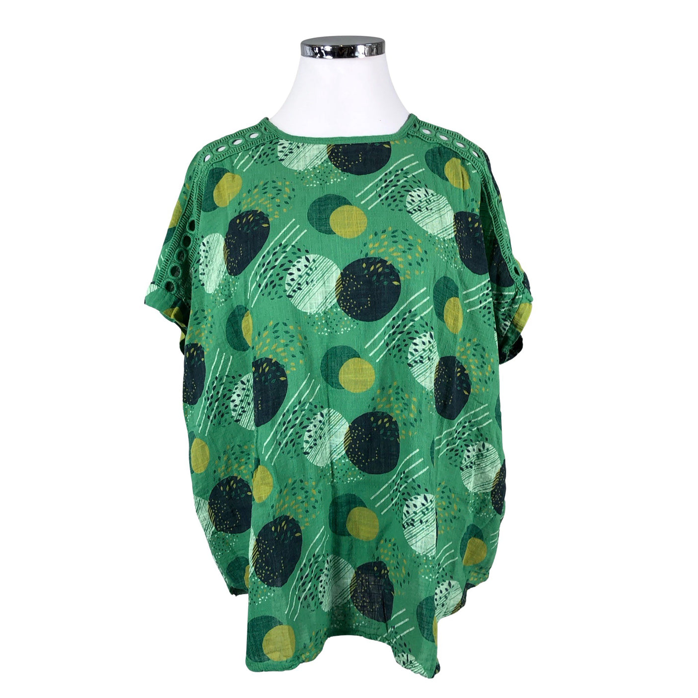 Unisex Handmade - Schiffon tunic, size 42 - Green (1)