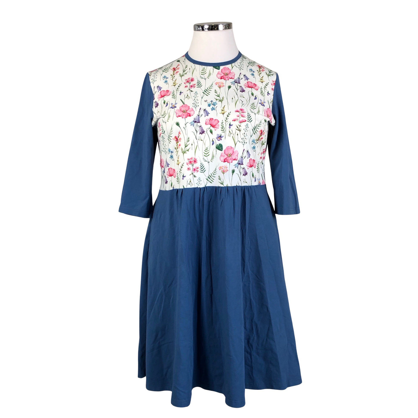 Unisex Handmade - Tricot dress, size 42 - Blue (1)