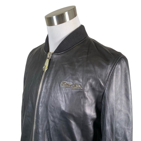 Unisex Philipp Plein - Leather jacket, size XL - Black (2)