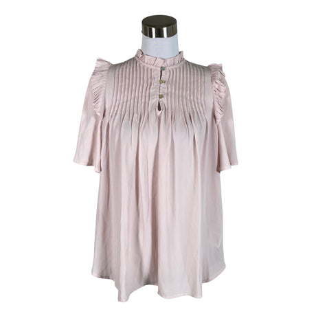 Unisex Bruuns Bazaar - Short-sleeved blouse, size 34 - Light pink ()
