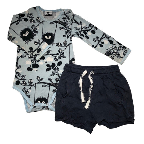 Unisex PaaPii - Body, size 74 - 80 - Light blue ()