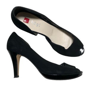 Unisex Högl - Open toe high heel shoes, size 39 - Black (1)