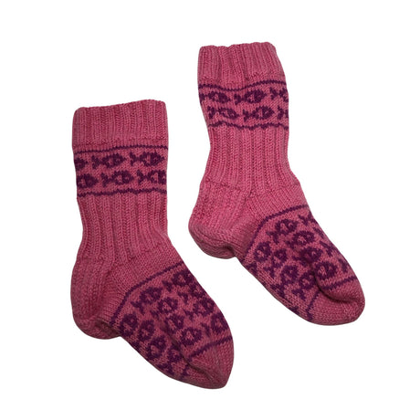 Unisex Handmade - Wool socks, size 38 - Pink ()