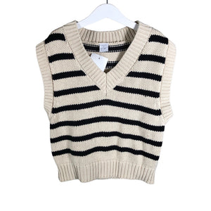 Unisex Lindex - Knit vest, size 134 - 140 - Beige (1)