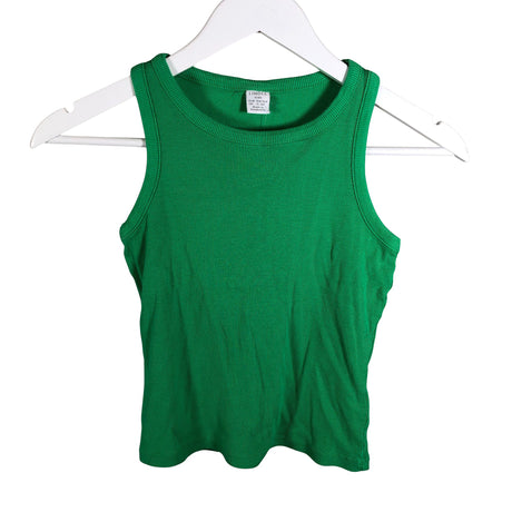 Unisex Lindex - Tricot tank top, size 158 - 164 - Green ()