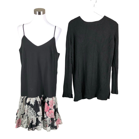 Unisex Twinset - Schiffon dress, size 40 - Black ()