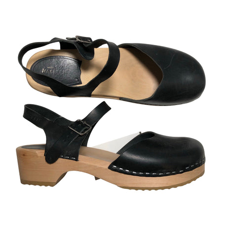 Unisex Swedish Hasbeens - Heeled sandals, size 40 - Black ()