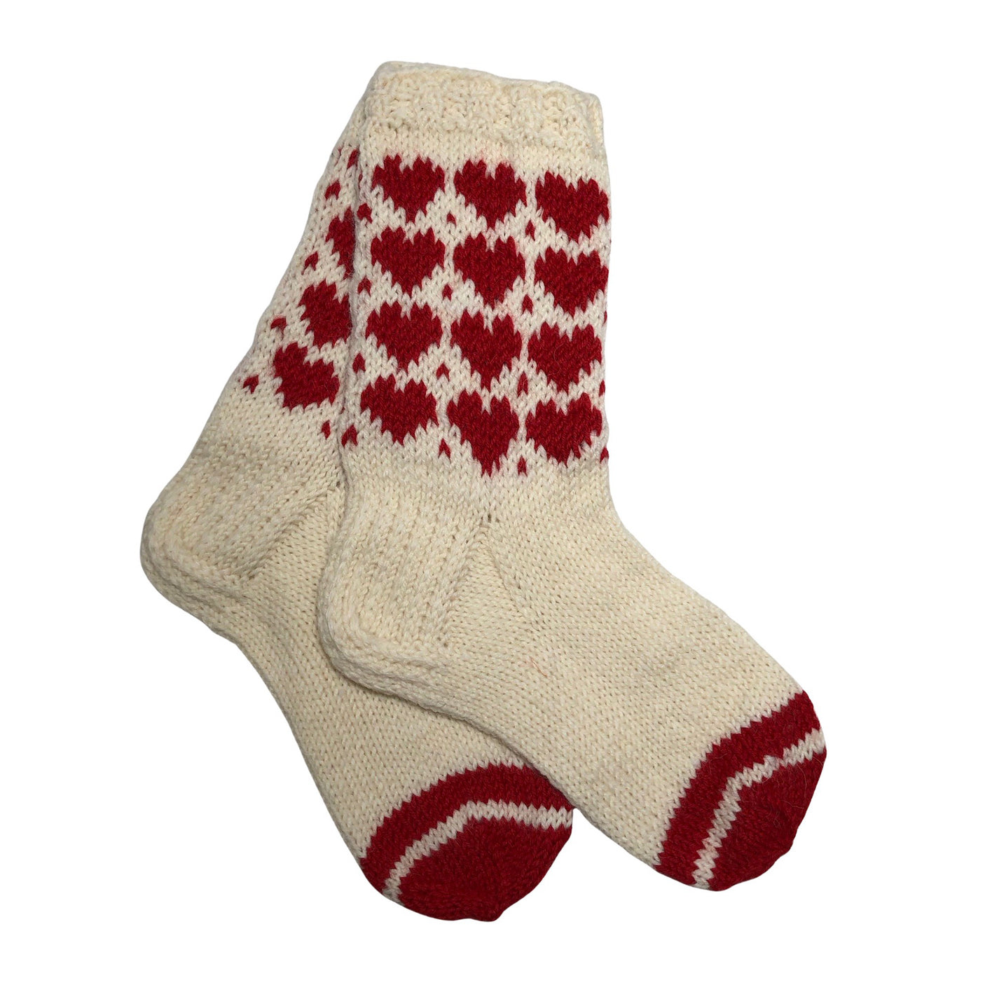 Unisex Handmade - Wool socks, size 38 - Natural white (1)